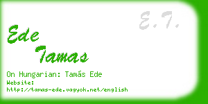 ede tamas business card