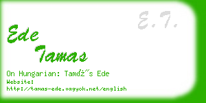ede tamas business card